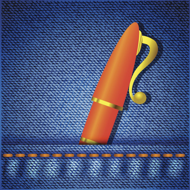 牛仔裤口袋里的钢笔图片下载