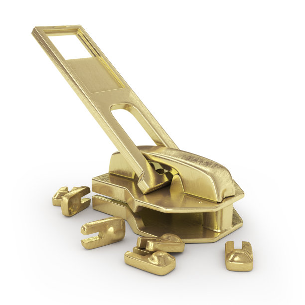 打开拉链锁。三维渲染图片下载