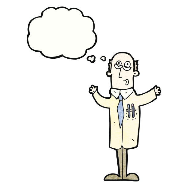 有想法的卡通科学家图片下载