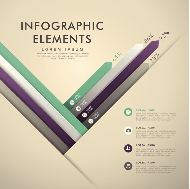 摘要条形图信息图图片下载