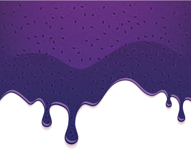 滴上蓝莓或黑莓酱。流动的液体。图片下载