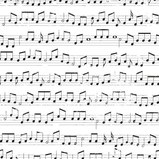 重复的音符素材图片