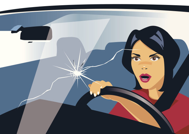 破碎的挡风玻璃C图片下载