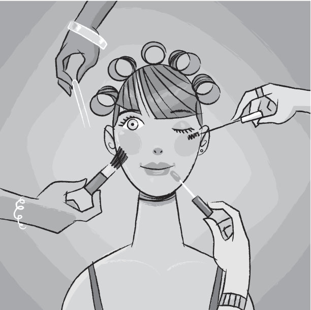 女人化妆图片下载