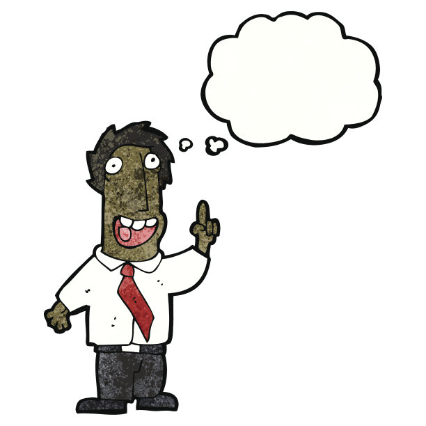 卡通商人与创意泡泡图片下载