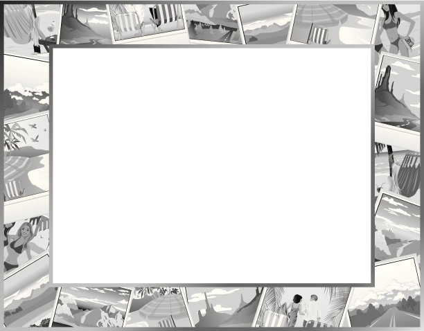 假期照片框架图片下载