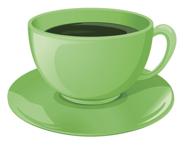 霓虹色的咖啡杯碟图片下载