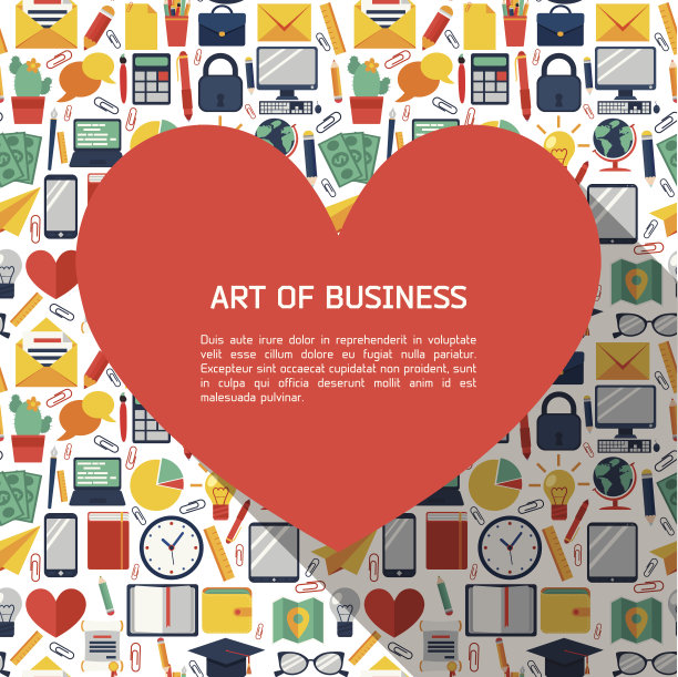 扁平的商业信息图背景图片下载