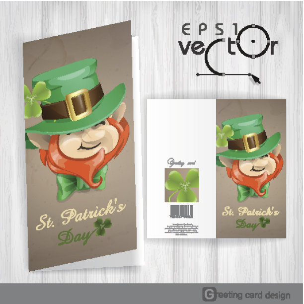 圣帕特里克节小精灵的脸。图片下载