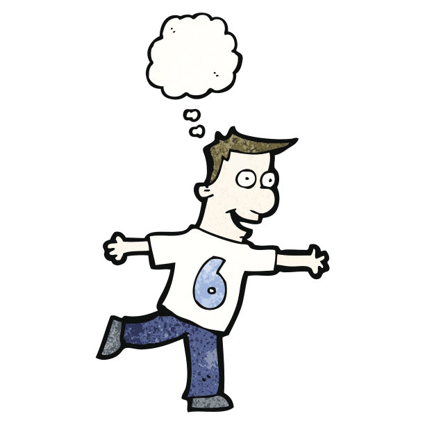 穿着6号球衣的卡通男人图片下载