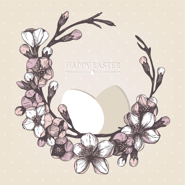 矢量弹簧设计为您的复活节卡图片下载