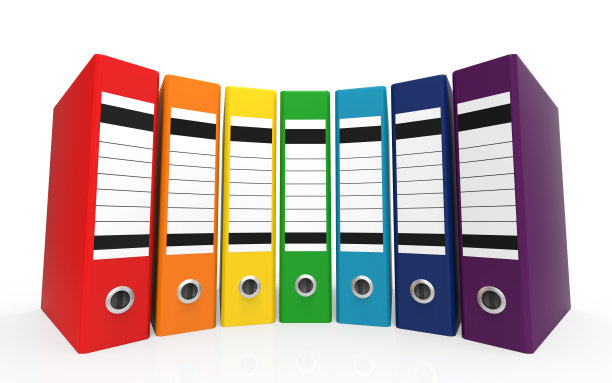 彩色办公文件夹图片下载