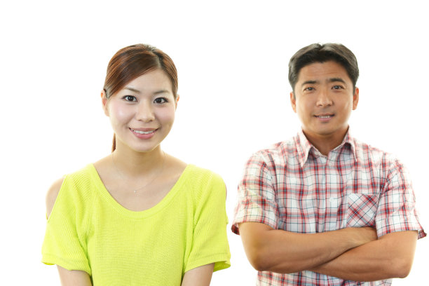 微笑的男人和女人图片下载