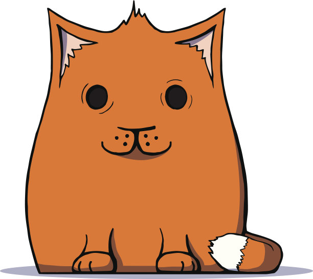 可爱的卡通猫。矢量图图片下载