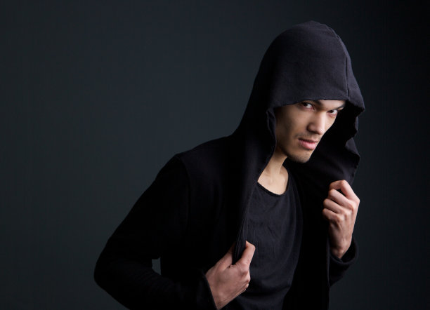 男时装模特与连帽衬衫图片下载