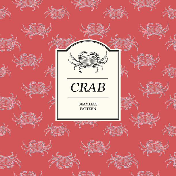 无缝图案-螃蟹图片下载