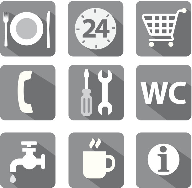 服务图标设置为浅灰色图片下载