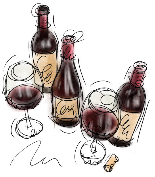 酒瓶和酒杯图片下载