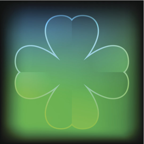 绿色霓虹三叶草图片下载