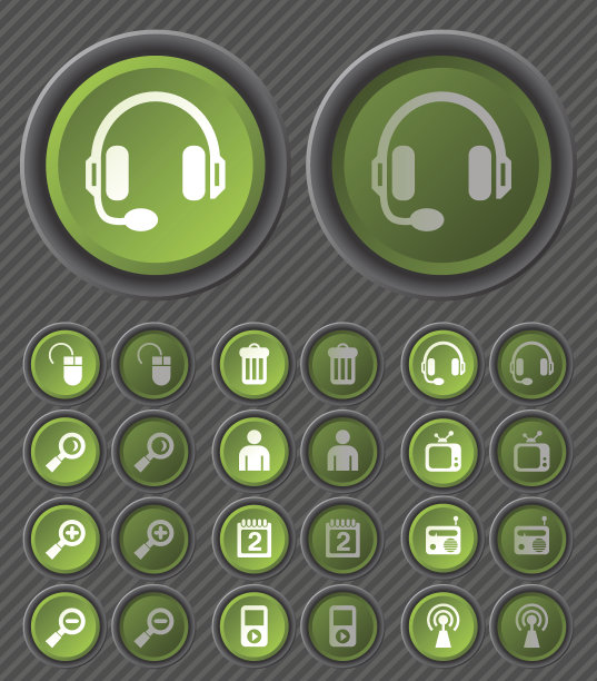 按钮上的多媒体图标。图片下载