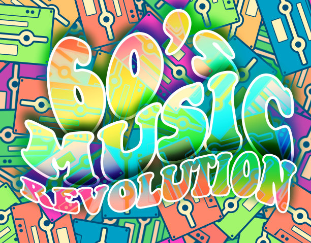 60年代音乐革命复古概念。复古海报图片下载