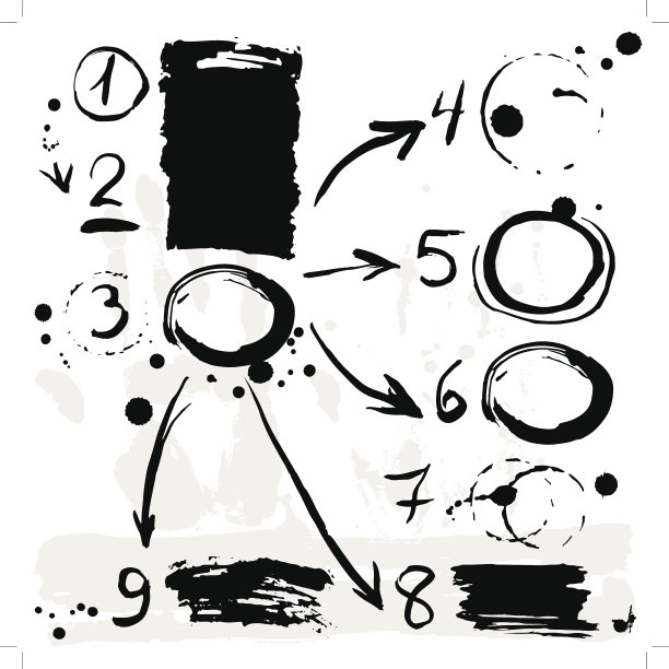 笔触信息图形选项横幅。白底黑。向量图片下载