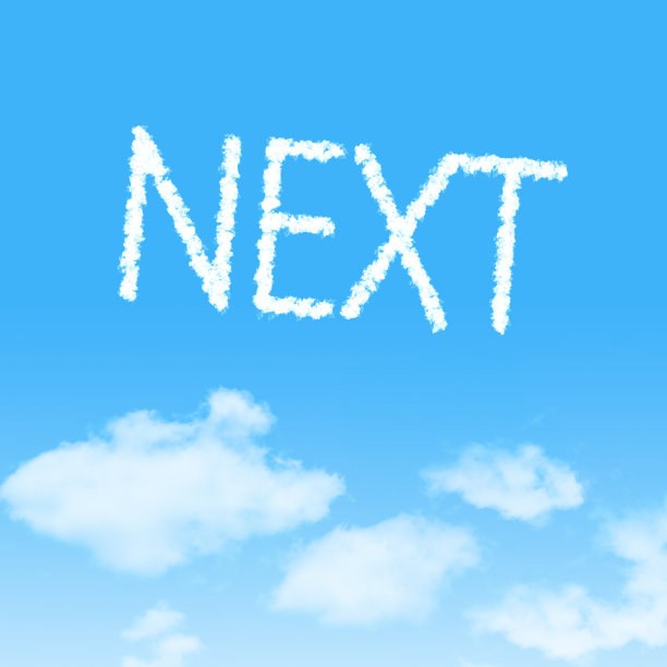 云图标与设计的蓝天背景图片下载