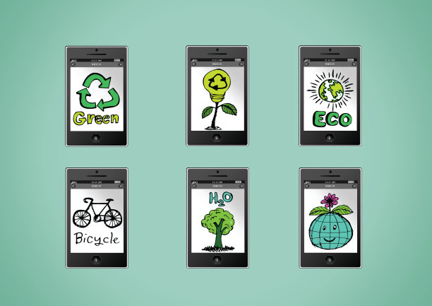 手机应用生态概念插画图片下载