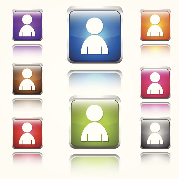 用户圆角矢量Web图标按钮设置图片下载