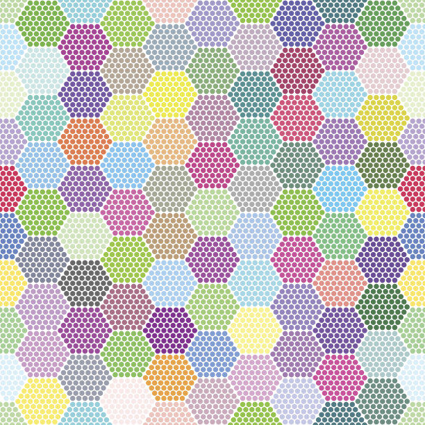 摘要六角形点背景。向量图片下载