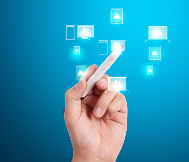 商业人士绘制社交网络图片下载