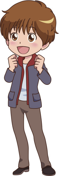 一个穿着夹克的年轻人的画像素材图片