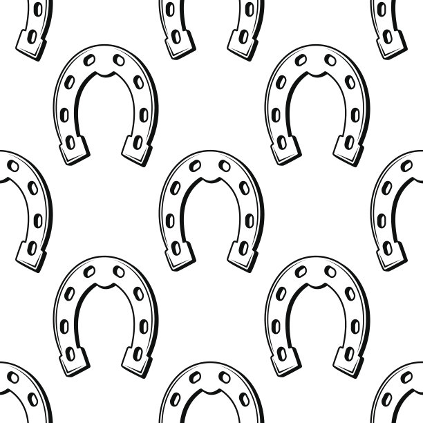 幸运马蹄无缝图案图片下载