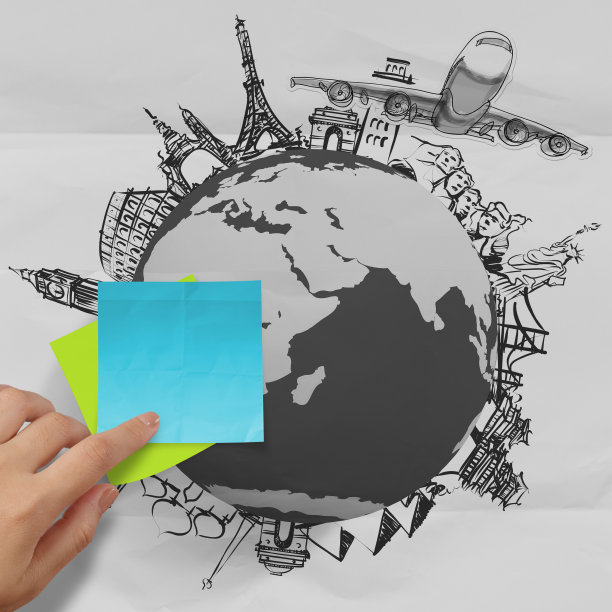 环游世界作为复古风格c图片下载