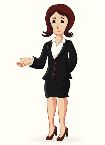 商务女性展示东西图片下载