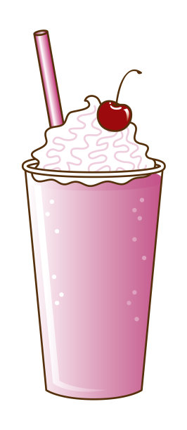 草莓奶昔，鲜奶樱桃图片下载