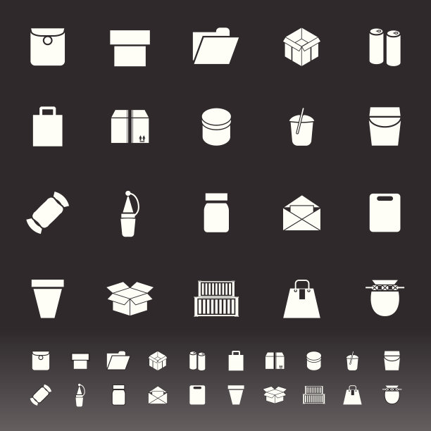 包图标在灰色背景图片下载