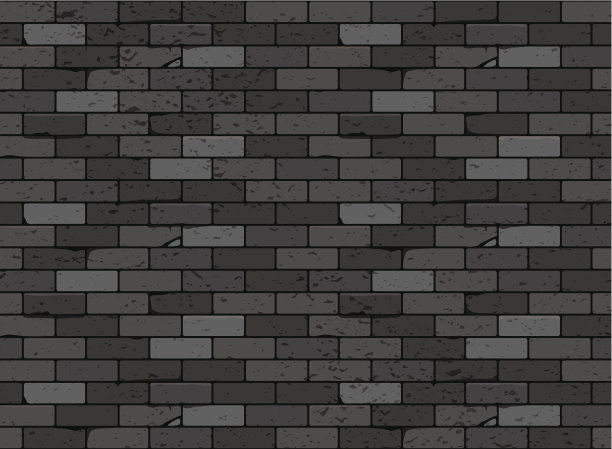 墙砖无缝图案黑色图片下载