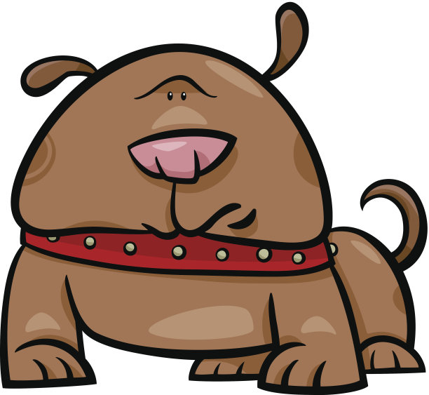 萌狗卡通插画图片下载