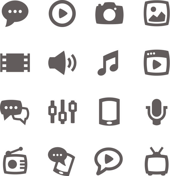 媒体图标图片下载