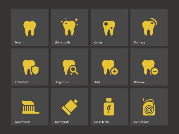 牙科图标。素材图片