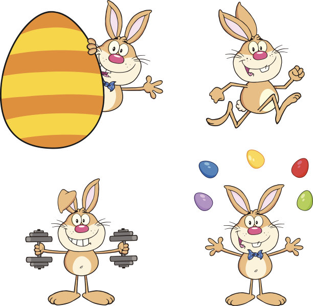 棕色微笑兔子的收藏- 2图片下载