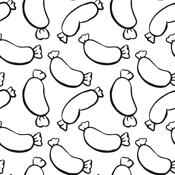 香肠无缝图案图片下载