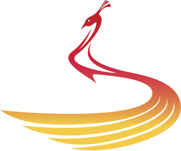 美丽流畅的程式化孔雀图片下载