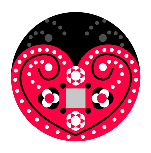 传统民间艺术心设计图片下载