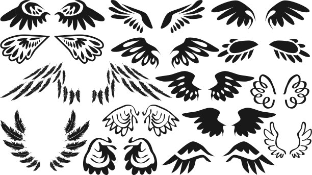 图标的翅膀素材图片