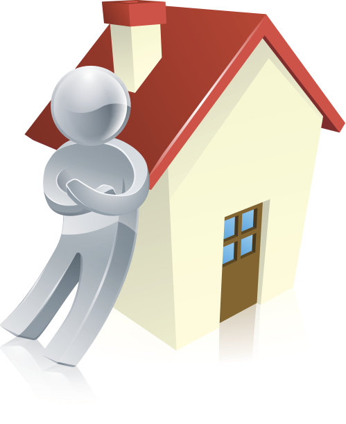 吉祥物人和房子图片下载