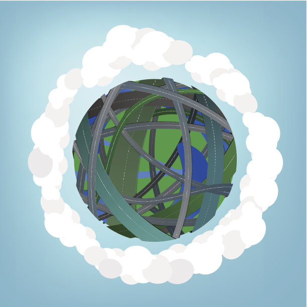 摘要地球的道路素材图片