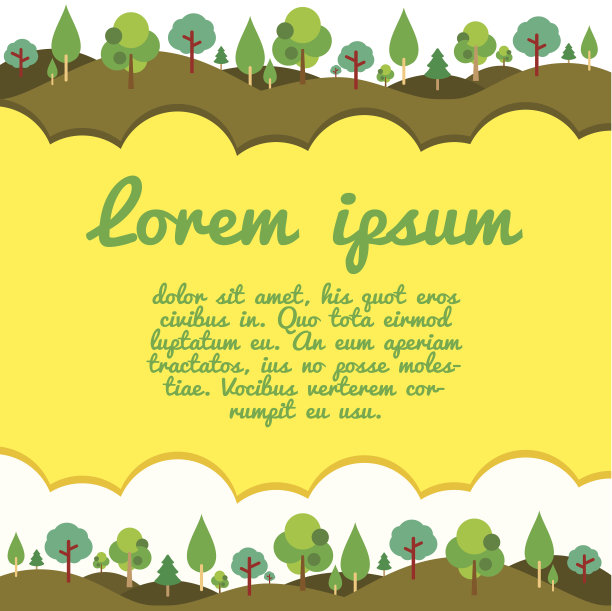 不同的树木在山上的自然背景图片下载