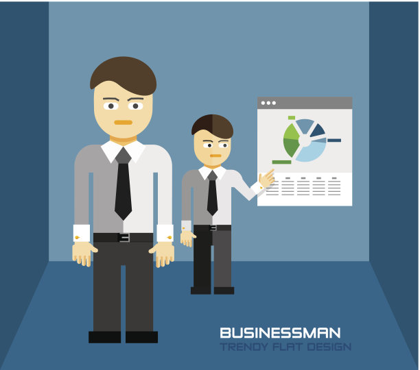 商人偶像时尚的平面设计图片下载